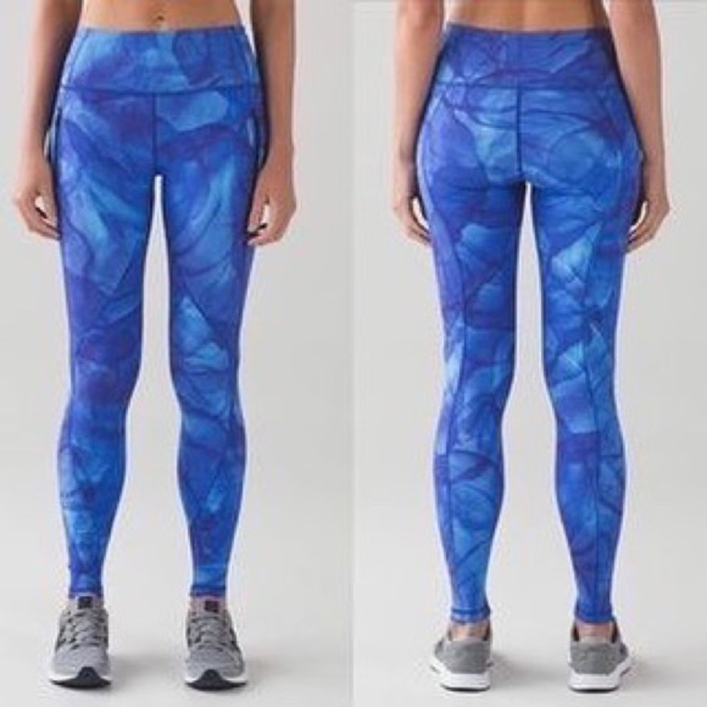 Lululemon- RARE Run It Out Watercolor Leggings
